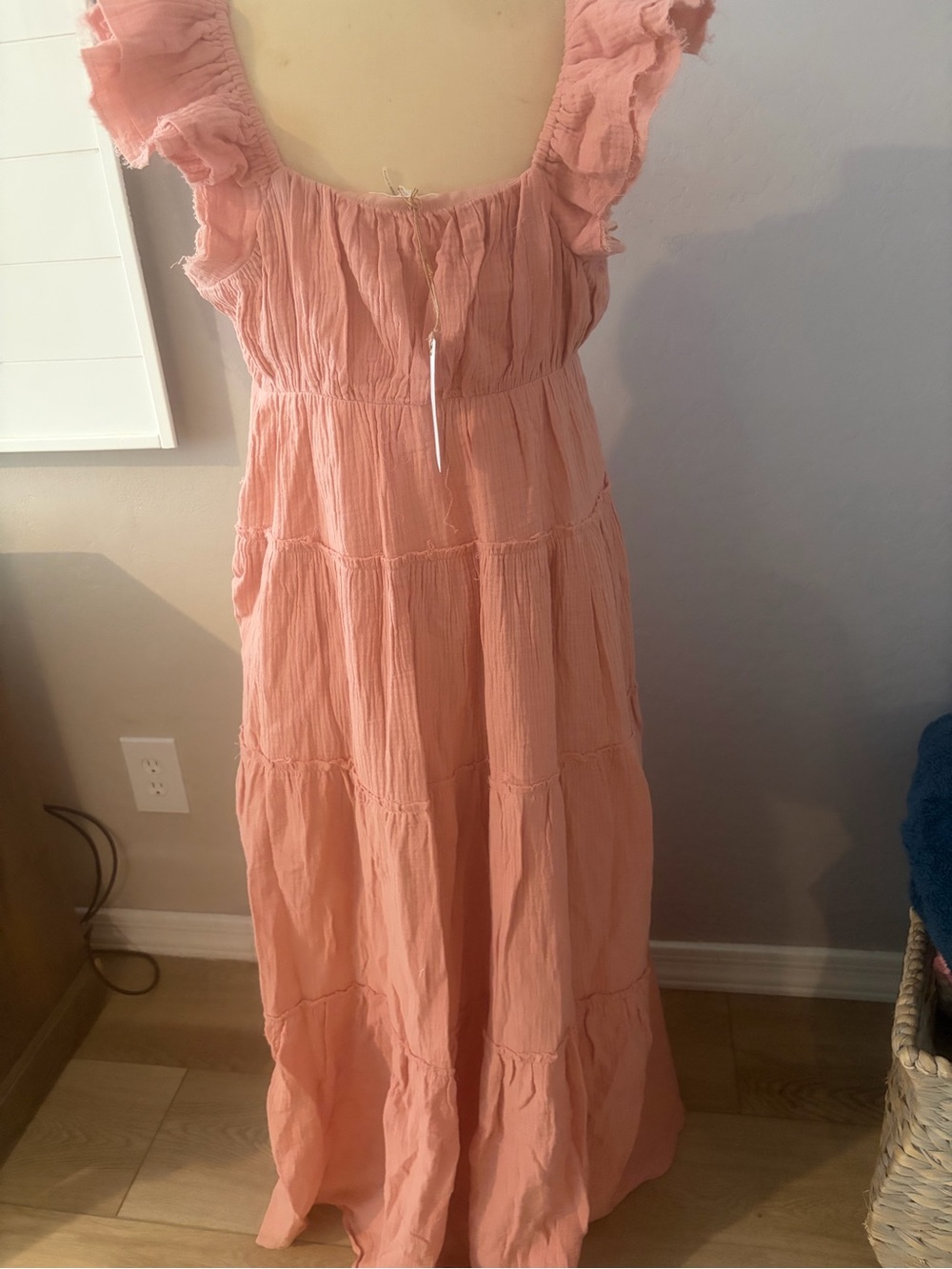 Free the Roses Dusty Pink Ruffled Tiered Maxi Dress - Picture 4 of 5